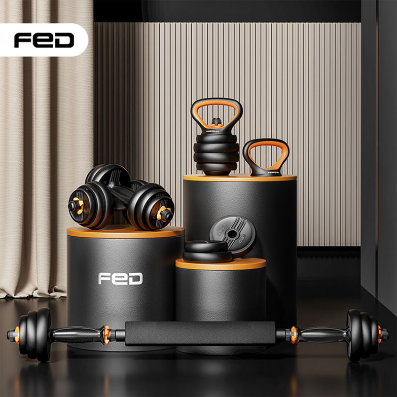 FED 10 Kg Dumbbell + Barbell +...