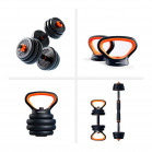 FED 20 Kg Dumbbell + Barbell + Kettlebell Kit