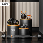 FED 20 Kg Dumbbell + Barbell + Kettlebell Kit V2 + Sensor