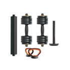 FED 40 Kg Dumbbell + Barbell + Kettlebell Kit V2