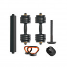 FED 40 Kg Dumbbell + Barbell + Kettlebell Kit V2
