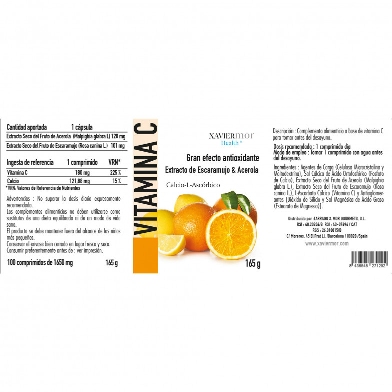 Complemento alimenticio vitamina C,...